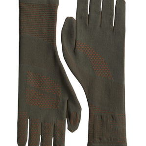 Dolce & Gabbana Brown Cotton Stretch Wrist Length Gloves