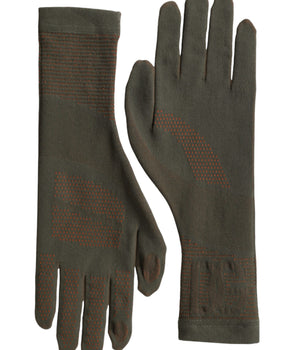 Dolce &amp; Gabbana Brown Cotton Stretch Wrist Length Gloves
