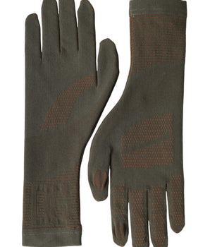 Dolce &amp; Gabbana Brown Cotton Stretch Wrist Length Gloves