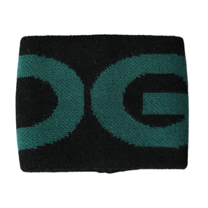 Dolce &amp; Gabbana Black Green Wool Logo #DGMILLENNIALS Wristband