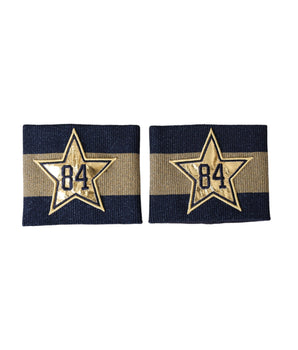 Dolce &amp; Gabbana Black Gold Logo Star 84 Viscose Wristband