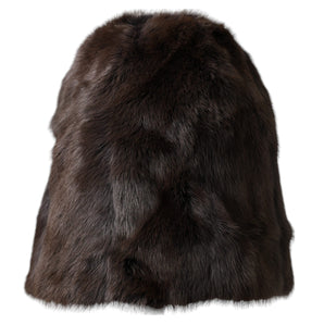 Dolce & Gabbana Brown Weasel Fur Womens Cashmere Hat Beanie