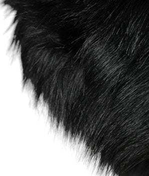 Dolce &amp; Gabbana Black Faux Fur Womens Bucket Hat