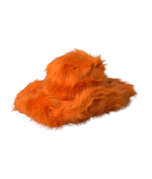 Dolce &amp; Gabbana Orange Faux Fur Polyester Fedora Hat