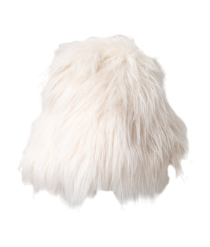 Dolce &amp; Gabbana White Acrylic Fur Womens Bucket Hat