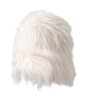 Dolce &amp; Gabbana White Acrylic Fur Womens Bucket Hat