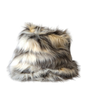 Dolce &amp; Gabbana Multicolor Acrylic Fur Women Bucket Hat