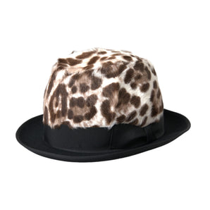 Dolce &amp; Gabbana Sombrero Fedora Leopardo Multicolor Mujer