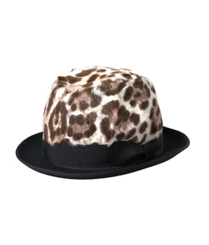 Dolce &amp; Gabbana Multicolor Leopard Women Fedora Hat