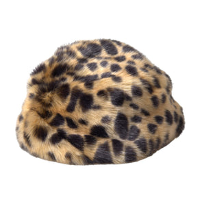 Dolce &amp; Gabbana Sombrero de pescador de mujer de piel de leopardo marrón