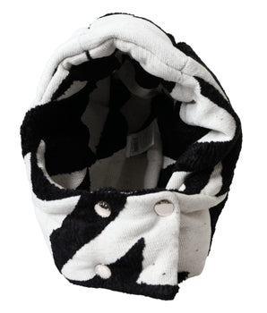 Dolce &amp; Gabbana Gorro cruzado de lana blanco y negro