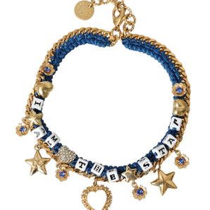 Dolce & Gabbana Gold Tone Brass Chain Iam The Star Bracelet