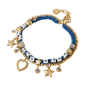 Dolce & Gabbana Gold Tone Brass Chain Iam The Star Bracelet