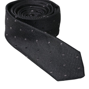 Dolce & Gabbana Men Black 100% Silk Fantasy Classic Men Tie