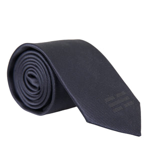 Dolce & Gabbana Blue Solid Silk Adjustable Tie Men