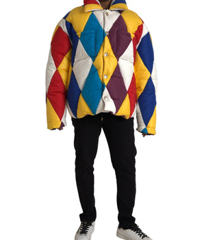Dolce & Gabbana Multicolor Windbreaker Puffer Jacket Men