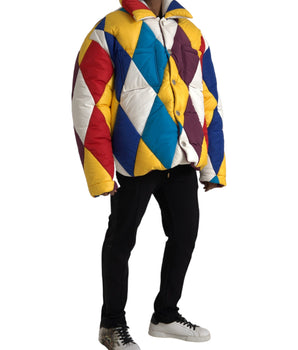 Dolce & Gabbana Multicolor Windbreaker Puffer Jacket Men