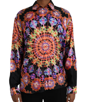 Dolce & Gabbana Multicolor Luminarie Silk Men Casual Shirt