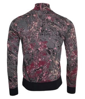 Dolce & Gabbana Multicolor Graphic Turtle Neck Men Sweater