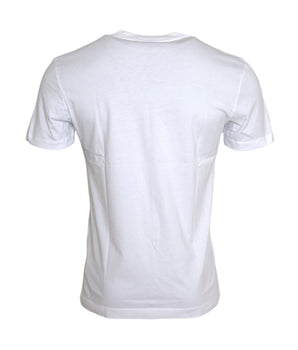 Dolce &amp; Gabbana Camiseta casual de hombre con apliques DG de algodón blanco