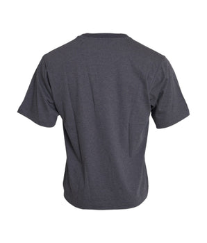 Dolce & Gabbana Gray Cotton Round Neck Short Sleeve T-shirt