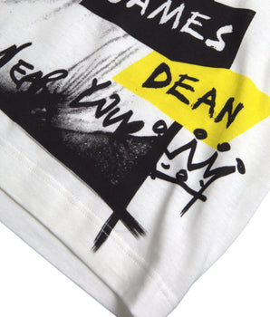 Dolce &amp; Gabbana White Graphic Cotton Short Sleeves Men T-shirt