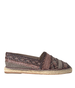 Dolce &amp; Gabbana Zapatos planos alpargatas de piel de búfalo marrón