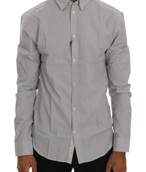 Frankie Morello Chic Blue Checkered Casual Shirt Frankie Morello 