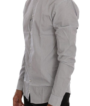 Frankie Morello Chic Blue Checkered Casual Shirt Frankie Morello 