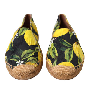 Dolce & Gabbana Multicolor Lemon Slip On Espadrilles Shoes