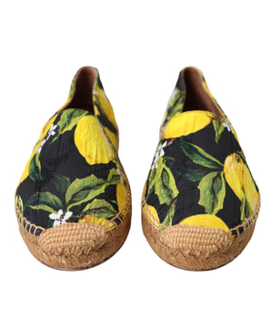 Dolce & Gabbana Multicolor Lemon Slip On Espadrilles Shoes