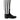 Dolce & Gabbana Black Rubber Knee High Flat Boots Shoes