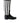 Dolce & Gabbana Black Rubber Knee High Flat Boots Shoes