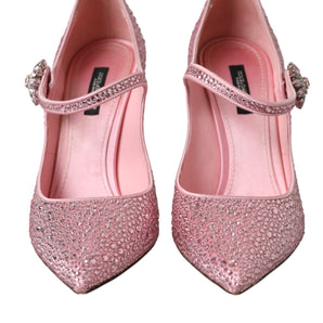 Dolce & Gabbana Pink Strass Crystal Heels Pumps Shoes