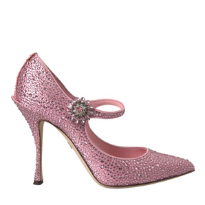 Dolce & Gabbana Pink Strass Crystal Heels Pumps Shoes