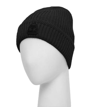 La Martina Black Acrylic Men Beanie