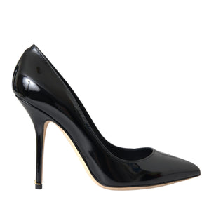 Dolce & Gabbana Black Patent Leather Bellucci Pumps Heels Shoes