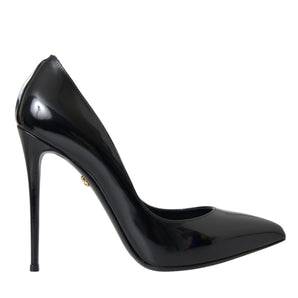 Dolce & Gabbana Black Patent Leather High Heels Pumps Shoes