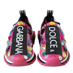 Dolce &amp; Gabbana Zapatillas deportivas con cristales Sorrento rosas