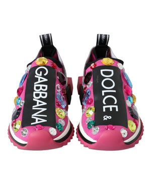 Dolce &amp; Gabbana Zapatillas deportivas con cristales Sorrento rosas