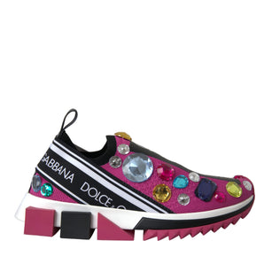 Dolce &amp; Gabbana Zapatillas deportivas con cristales Sorrento rosas