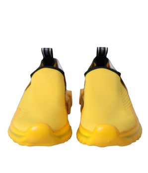 Dolce &amp; Gabbana Yellow Sorrento Slip On Sneakers Women Shoes