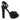 Dolce & Gabbana Black Leather Crystal Platform Sandals Shoes