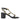 Dolce & Gabbana Black Leather Embellished Heel Sandal Shoes