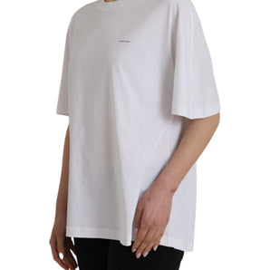 Balenciaga White Cotton Crew Neck Short Sleeves T-shirt