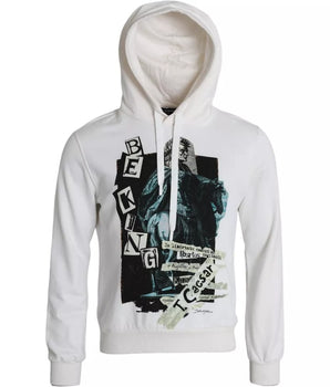 Dolce &amp; Gabbana Jersey blanco con capucha de algodón Caesar