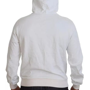 Dolce & Gabbana White Caesar Cotton Hooded Sweatshirt Sweater