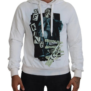 Dolce & Gabbana White Caesar Cotton Hooded Sweatshirt Sweater