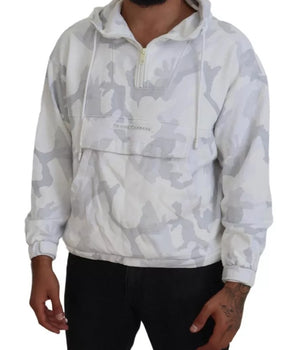 Dolce &amp; Gabbana Suéter con capucha de camuflaje blanco