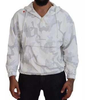 Dolce &amp; Gabbana Suéter con capucha de camuflaje blanco